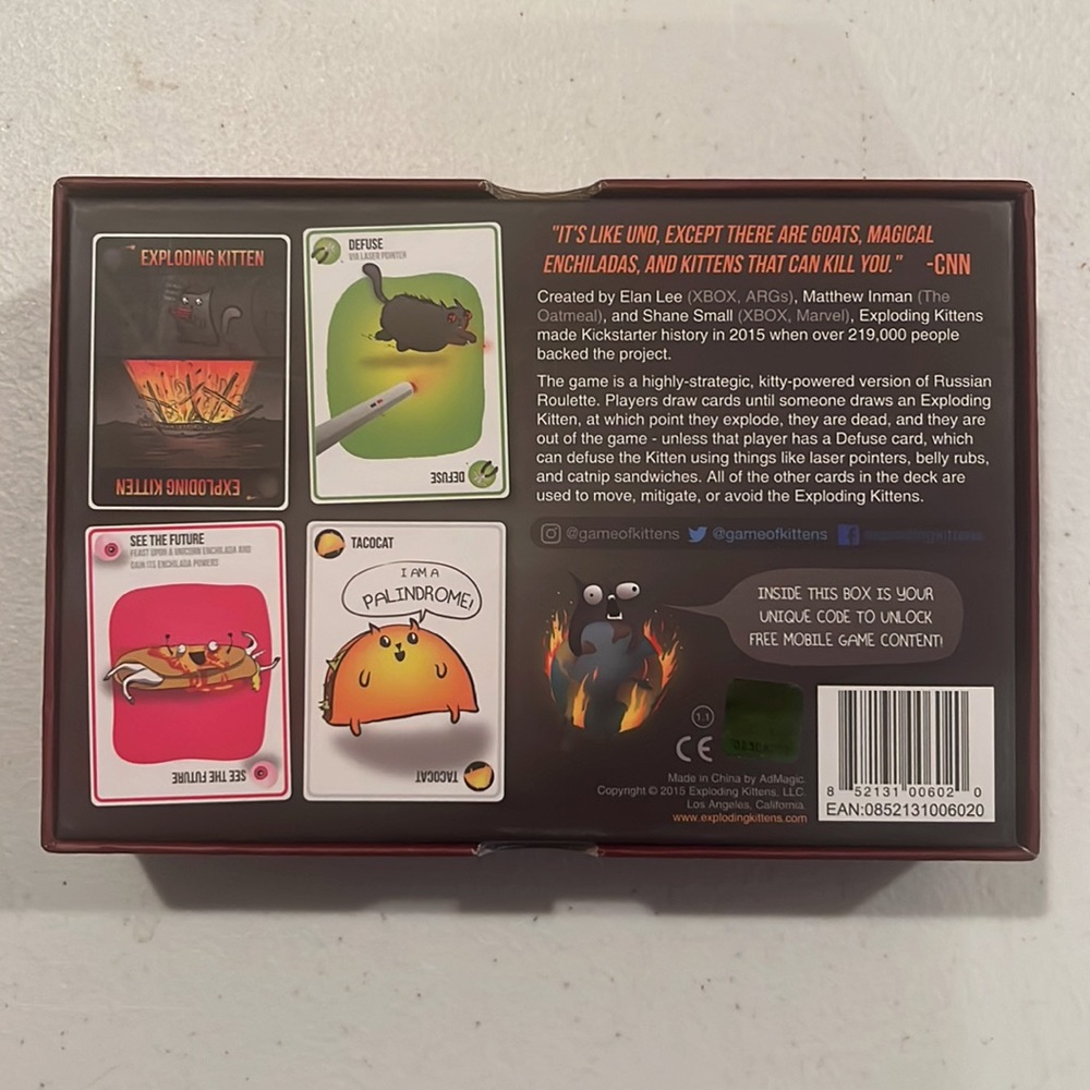 Exploding kittens game. Never used. - Picture 5 of 5